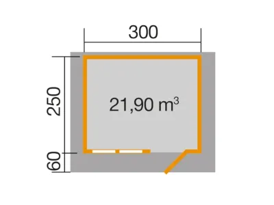 Gartenhaus 139 A Gr. 1 45 mm naturbelassen Produktbild #3