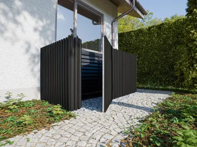 AluHolz Hybrid Außenpaneele Thermokiefer schwarz lackiert  Produktbild #3