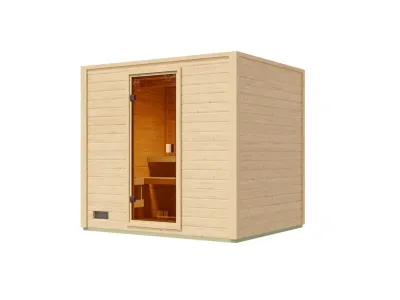 Gartensauna Lenchen 3 natur SPARSET mit 9 kW Ofen und ext. Steuerung Produktbild #6
