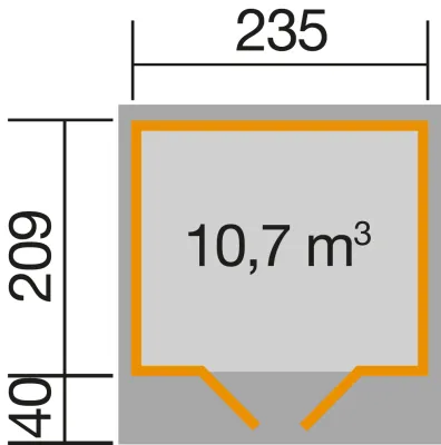 Gartenhaus 179 Gr. 1 28 mm grau Produktbild #2