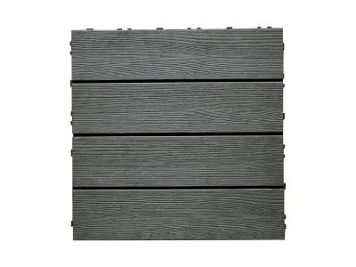 WPC-Fliese Holzoptik Silver Grau Produktbild #1