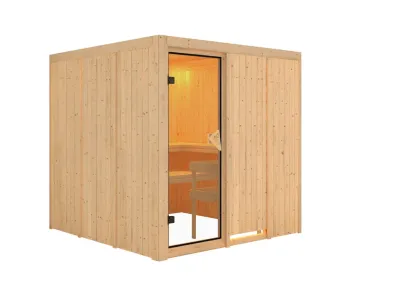 Systemsauna Rodin bronzierte Ganzglastür Produktbild #3