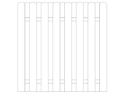 Sichtschutzzaun Pinus Bohlen Zaun KDI Grau  Produktbild #3