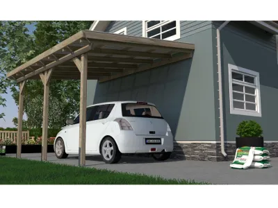 Terrassenüberdachung - Anlehncarport 671 Gr.4 Produktbild #2