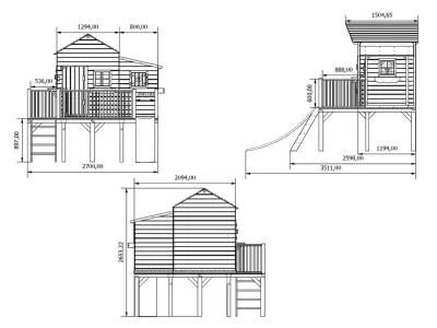 Stelzenhaus Butterfly KDI XL inkl. Rutsche grün Produktbild #6