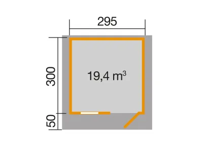 Gartenhaus 170 Gr. 3 28 mm naturbelassen Produktbild #3