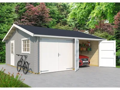 Abb. zeigt Garage Falkland in naturbelassen (lichtgrau)