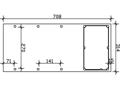 Carport SPARSET Friesland inkl. Abstellraum Produktbild #3