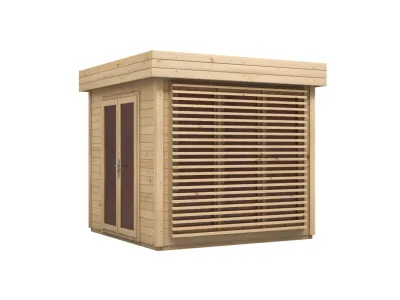 Gartenhaus Homeoffice Ivar 28 mm naturbelassen Produktbild #10