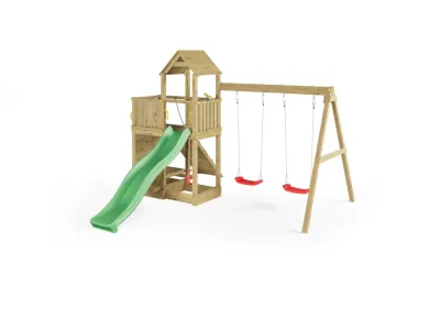Spielturm Floppi KDI inkl. Doppelschaukel + Rutsche Produktbild #11