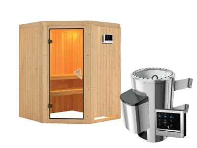 Sauna Systemsauna Nanja inkl. Plug & Play Saunaofen externe Steuerung Produktbild #7