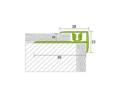 Treppenkantenprofil PROSTEP Aluminium eloxiert Silber Produktbild #5
