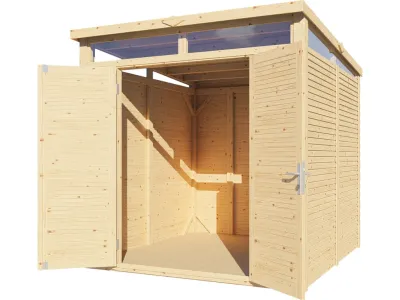 Gartenhaus Pentos Rhombusprofil 18 mm natur Produktbild #4