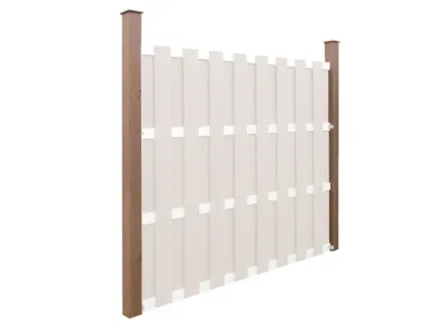 WPC Pfosten Oslo Bicolor braun inkl. Pfostenkappe Produktbild #3