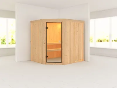 Elementsauna 68 mm Celine 1 SPARSET inkl. 9 kW Saunaofen mit int. Steuerung Produktbild #7