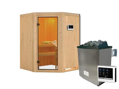 Sauna Systemsauna Larin, inkl. 9 kW Ofen mit externer Steuerung Produktbild #12