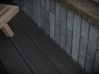 Terrassendiele WPC dunkelbraun Holzoptik geprägte Oberfläche Produktbild #2