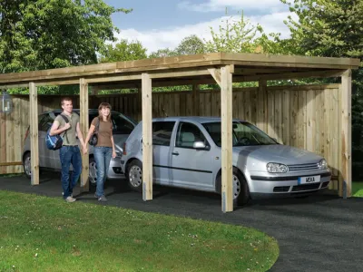 Carport Flachdach-Einzelcarport 617 Gr. 3 Produktbild #1