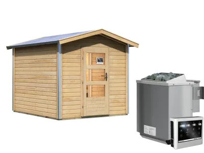 Saunahaus Bosse 1 mit Klarglastür & Vorraum, inkl. 9 kW Bio-Kombiofen mit externer Steuerung Produktbild #5