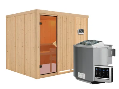 Systemsauna Gobin bronzierte Ganzglastür, inkl. 9 kW Bio-Kombiofen ext. Steuerung Produktbild #4