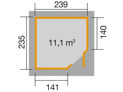 Gerätehaus 229 Gr. 2 21 mm anthrazit Produktbild #2