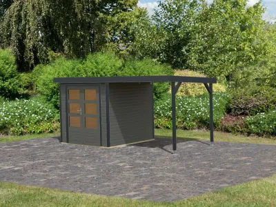 Hybrid-Gartenhaus Jupiter B Set terragrau/anthrazit Produktbild #4