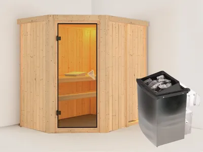 Sauna Systemsauna Carin, inkl. 9 kW Ofen mit integrierter Steuerung Produktbild #3