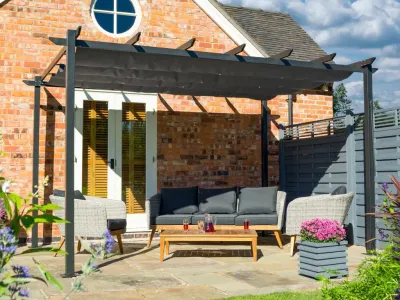 Aluminium-Pergola "Venezia 4x3" dunkelgrau Produktbild #1