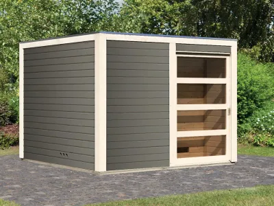Saunahaus Cuben 38 mm terragrau Produktbild #6