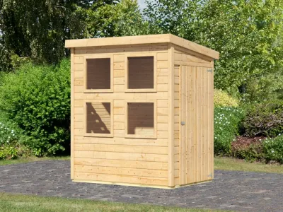 Gerätehaus Anzuchtgewächshaus Fana 14 mm naturbelassen Produktbild #11