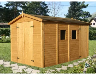 Gerätehaus Dan 10 m² 16 mm naturbelassen Produktbild #1