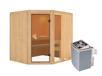 Sauna Systemsauna Fiona 2 inkl. 9 kW Saunaofen intergr. Steuerung Produktbild #7