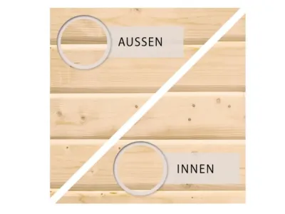 Saunahaus Mikka mit Milchglastür, inkl. 9 kW Saunaofen mit externer Steuerung Produktbild #6