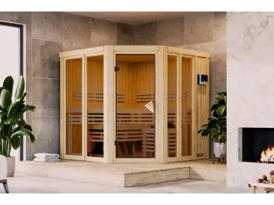 Sauna Airi SET mit Ofen 9 kW, Bio externer Steuerung Produktbild #1