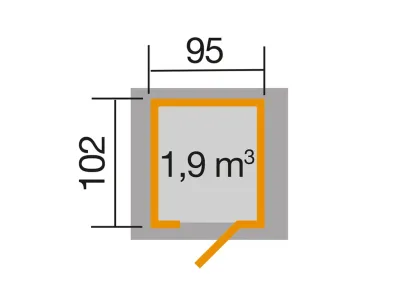 Gerätehaus Blockbohlenhaus 367 21 mm schwedenrot lasiert Produktbild #3