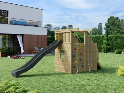 Spielturm Ramphouse KDI inkl. Rutsche grau Produktbild #3