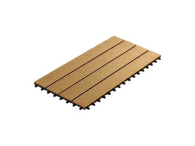 WPC-Fliese Teak geriffelt Produktbild #1