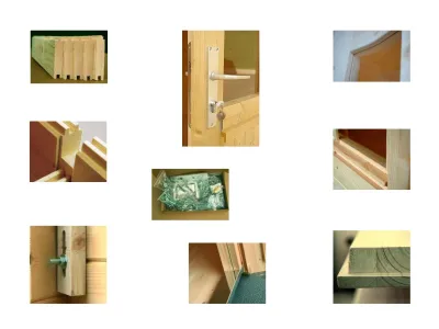 Gartenhaus Blockbohlenhaus Sally 10,2 m² 44 mm grau tauchimprägniert Produktbild #4