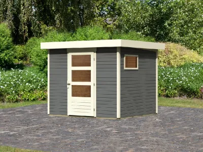 Gartenhaus Bielefeld 1,5 19 mm terragrau Produktbild #8
