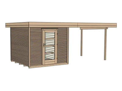 Gartenhaus Designhaus wekaLine 172 B Gr. 2 28 mm anthrazit lasiert Produktbild #2