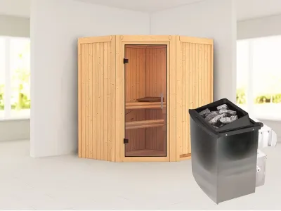 Sauna Systemsauna Taurin, inkl. 9 kW Ofen mit integrierter Steuerung Produktbild #1