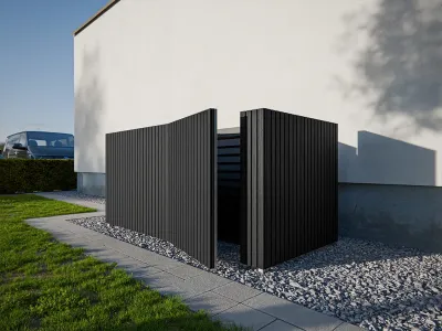 WPC 4-fach Rhombusprofil Charcoal co-extrudiert Produktbild #8