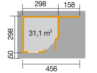 Gartenhaus Designhaus 213 A Gr. 2 28 mm grau Produktbild #2