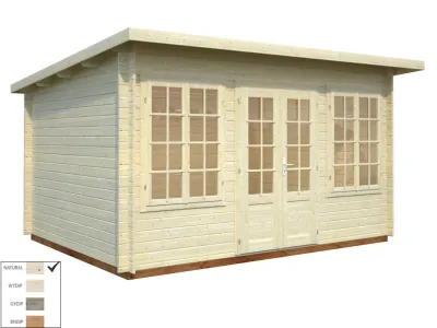 Gartenhaus Blockbohlenhaus Lisa 11,5 m² 34 mm naturbelassen Produktbild #4