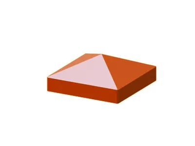 Pfostenkappe LONGLIFE Braun 8 cm Produktbild #1