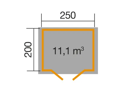 Gartenhaus Blockbohlenhaus 209 Gr. 1,5 28 mm graphitgrau Produktbild #3