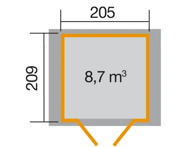 Gerätehaus 224 Gr. 1 21 mm anthrazit Produktbild #2