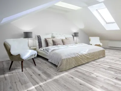 Korkboden Naturboden DESIGNTrend Eiche Snow Holzoptik Landhausdiele Produktbild #2