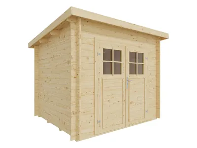 Gartenhaus Blockbohlenhaus Linz 19 mm naturbelassen inkl. Boden Produktbild #5