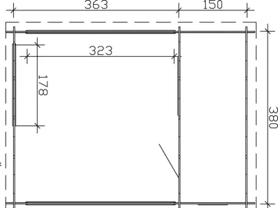 Gartenhaus Blockbohlenhaus Alicante 1 28 mm naturbelassen Produktbild #4